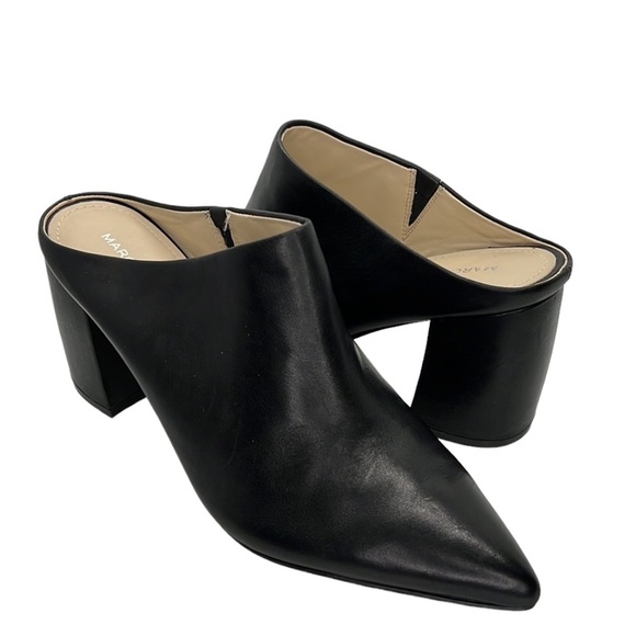 Marc Fisher Fragni Leather Heeled Mules - Picture 1 of 6